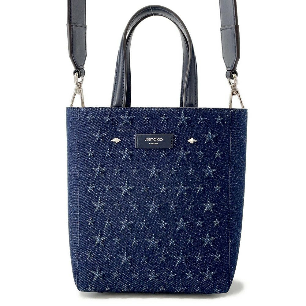 ジミーチュウ ハンドバッグ レニー ノースサウス S-M デニム JIMMY CHOO 2way