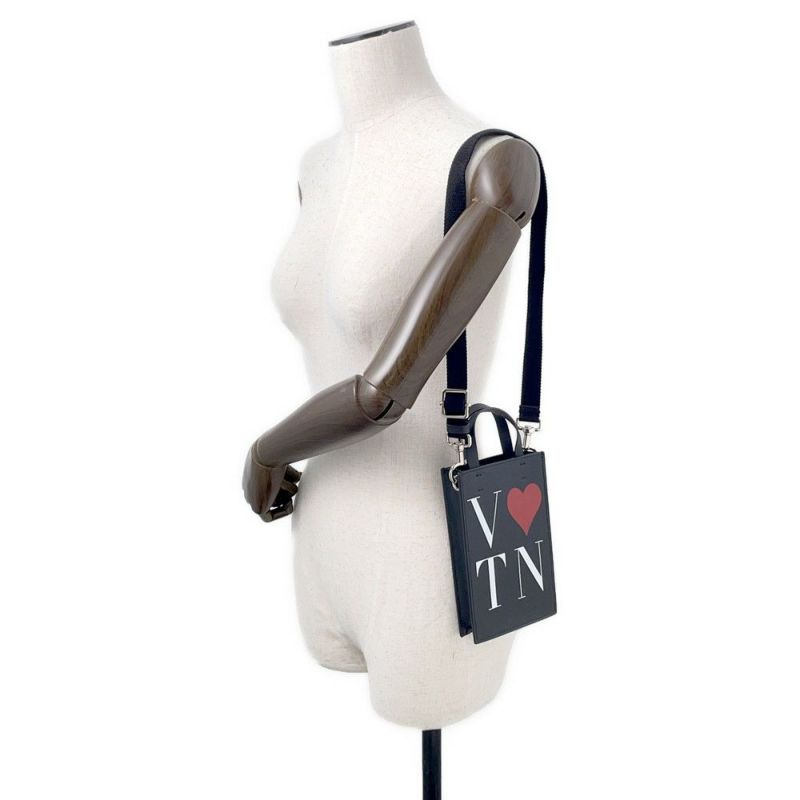 ヴァレンティノ・ガラヴァーニ ショルダーバッグ VLTNロゴ ミニ VALENTINO 黒