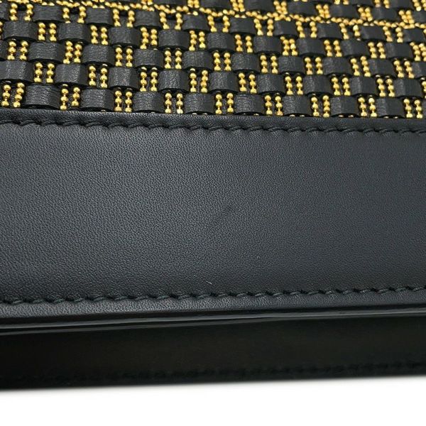 ブルガリ チェーンショルダーバッグ セルペンティ レザー BVLGARI 黒