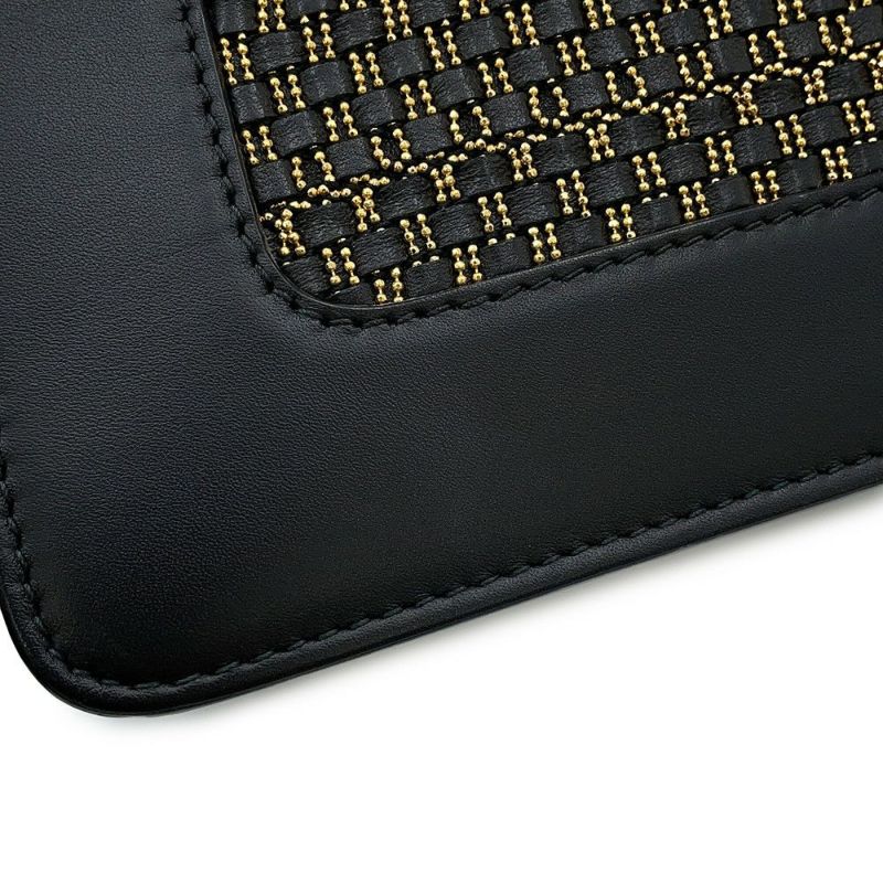 ブルガリ チェーンショルダーバッグ セルペンティ レザー BVLGARI 黒