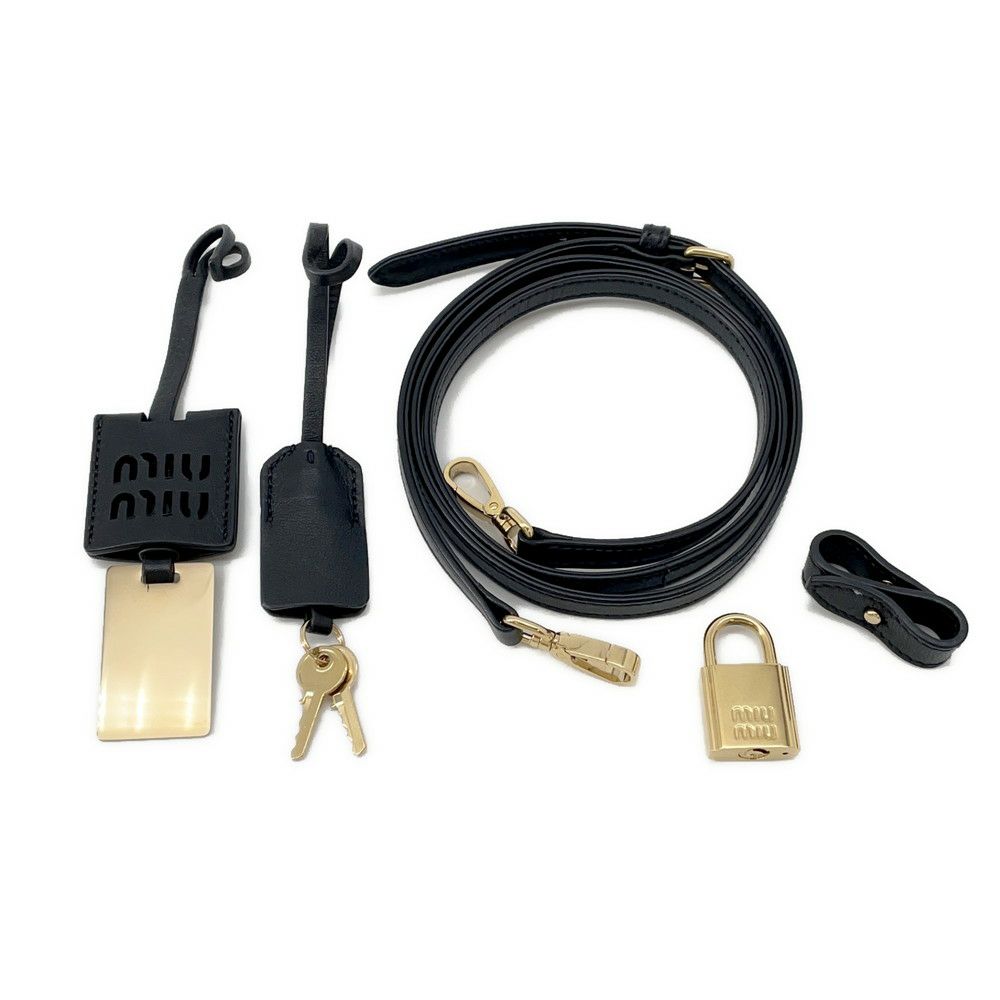 ミュウミュウ ハンドバッグ マテラッセ アルカディ スモール ナッパレザー 5BB123 Miu Miu 2way 黒