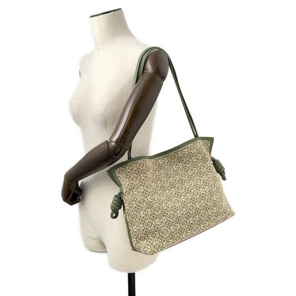 ロエベ ショルダーバッグ リピートアナグラム フラメンコ クラッチ キャンバス LOEWE 2wayクラッチ