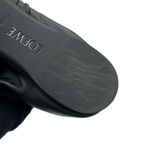 ロエベ バレエシューズ ペブル ソフト バレリーナ フラットシューズ レディースサイズ38 L815466X46 LOEWE 靴 黒