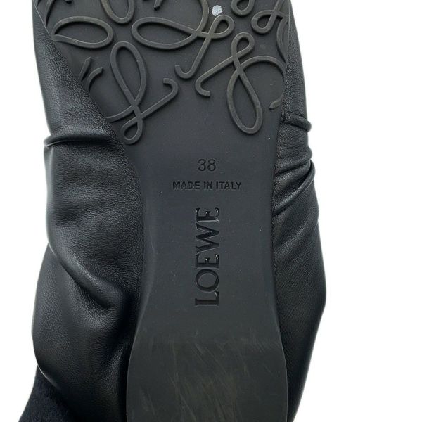 ロエベ バレエシューズ ペブル ソフト バレリーナ フラットシューズ レディースサイズ38 L815466X46 LOEWE 靴 黒