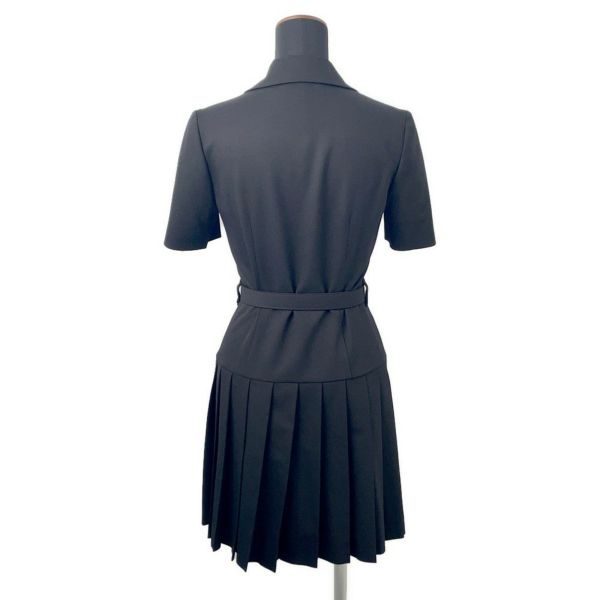 ミュウミュウ ワンピース ミニシャツドレス プリーツ レディースサイズ36 MF5621 Miu Miu トップス 黒