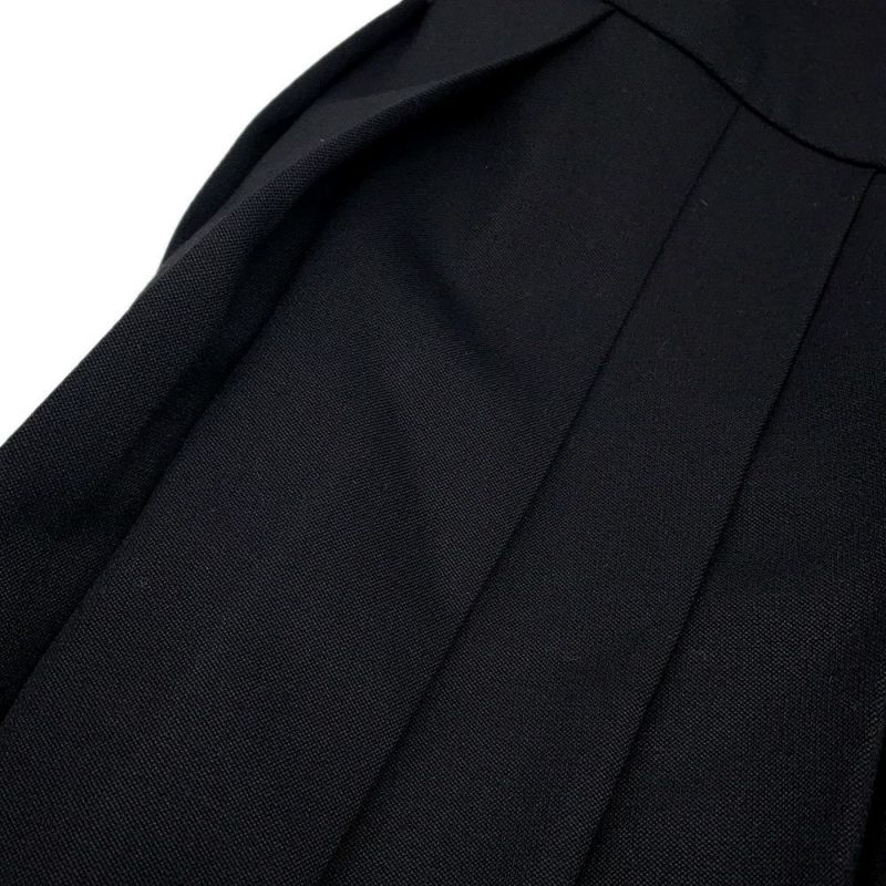 ミュウミュウ ワンピース ミニシャツドレス プリーツ レディースサイズ36 MF5621 Miu Miu トップス 黒