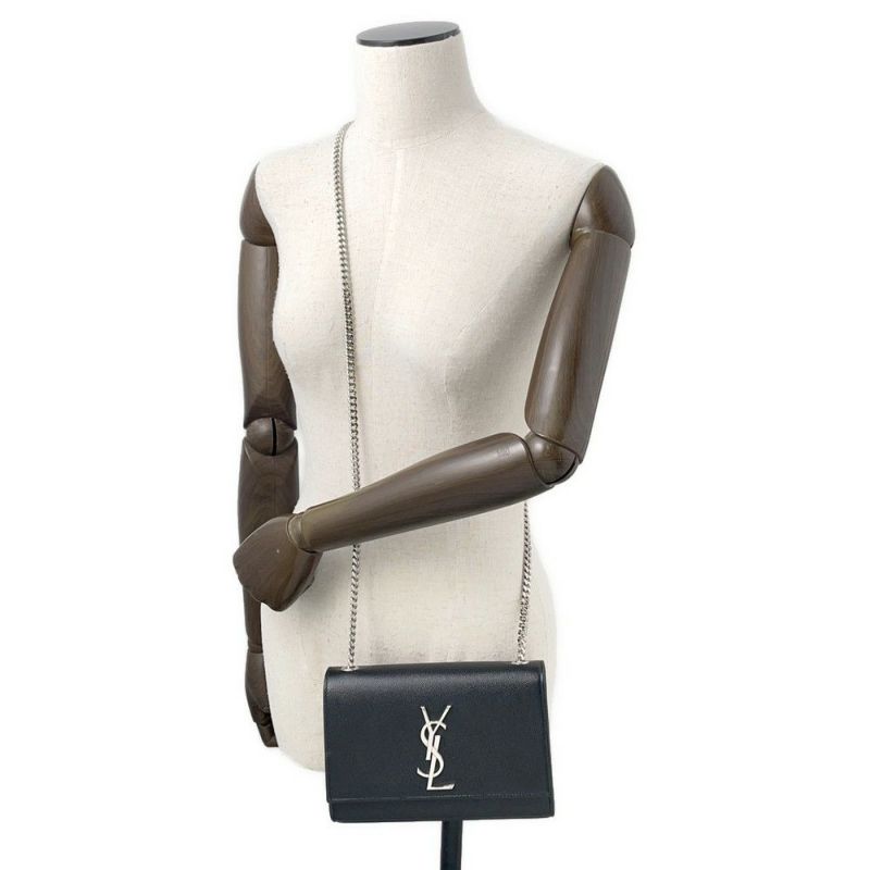 サンローランパリ チェーンショルダーバッグ ケイト レザー 469390 SAINT LAURENT PARIS バッグ 黒