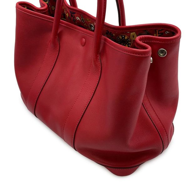 エルメス トートバッグ ガーデンツイリーTPM ツイリー付 ルージュヴィフ/シルバー金具 スイフト □J刻印