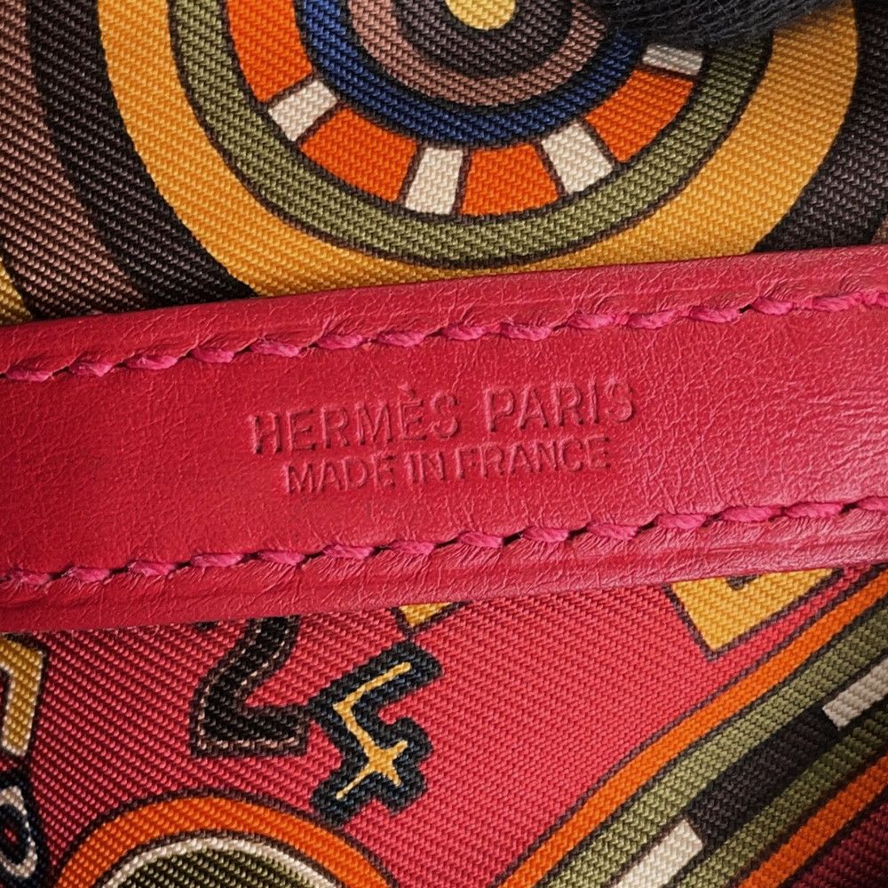 エルメス トートバッグ ガーデンツイリーTPM ツイリー付 ルージュヴィフ/シルバー金具 スイフト □J刻印