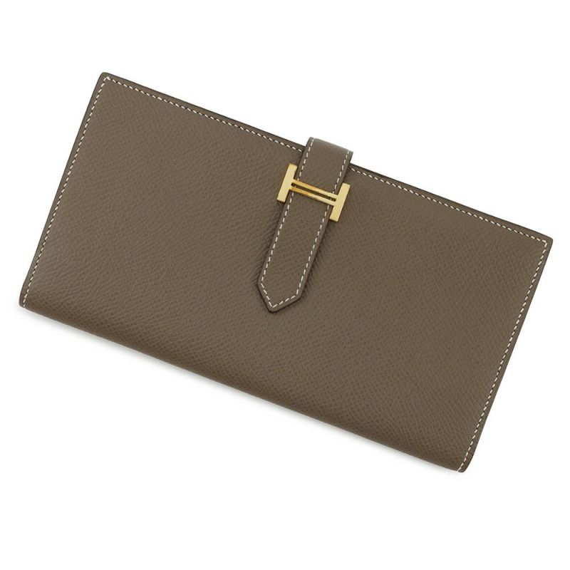 エルメス 長財布 ベアンスフレ エトゥープ/ゴールド金具 エプソン A刻印 HERMES 財布