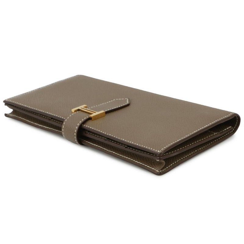 エルメス 長財布 ベアンスフレ エトゥープ/ゴールド金具 エプソン A刻印 HERMES 財布