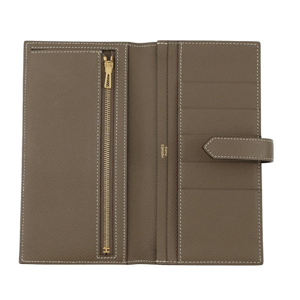 エルメス 長財布 ベアンスフレ エトゥープ/ゴールド金具 エプソン A刻印 HERMES 財布