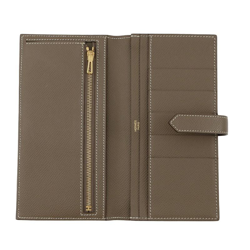 エルメス 長財布 ベアンスフレ エトゥープ/ゴールド金具 エプソン A刻印 HERMES 財布