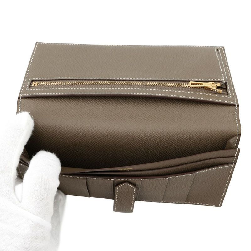 エルメス 長財布 ベアンスフレ エトゥープ/ゴールド金具 エプソン A刻印 HERMES 財布