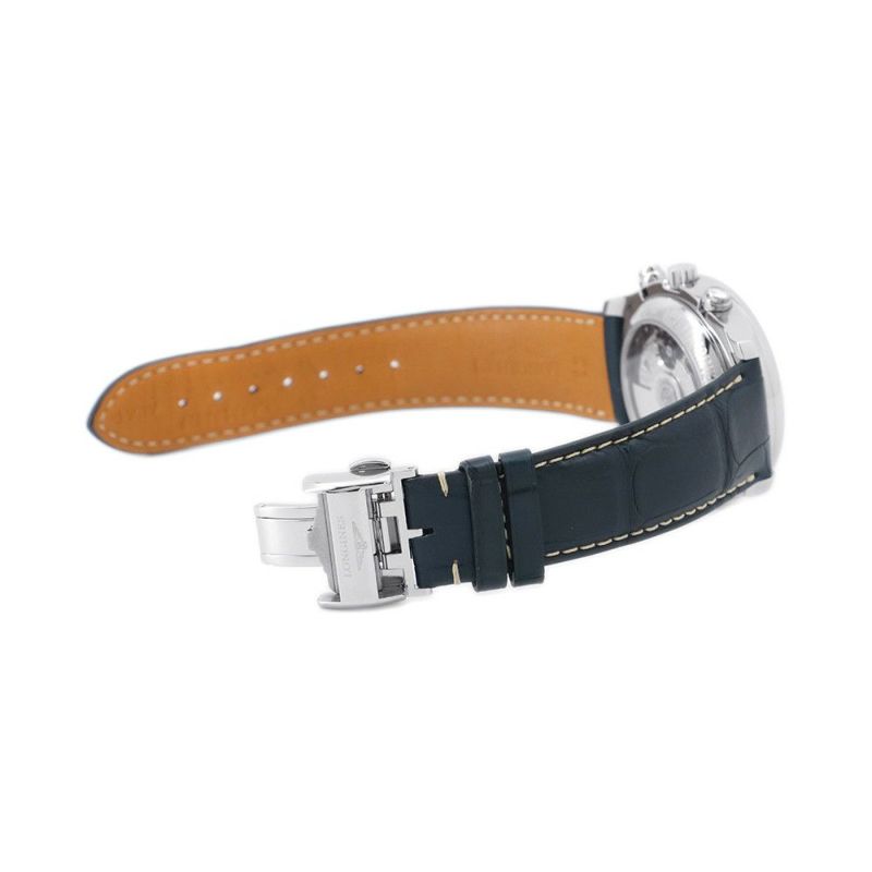 ロンジン マスターコレクション クロノグラフ ムーンフェイズ L2.673.4.92.0 ブルー文字盤