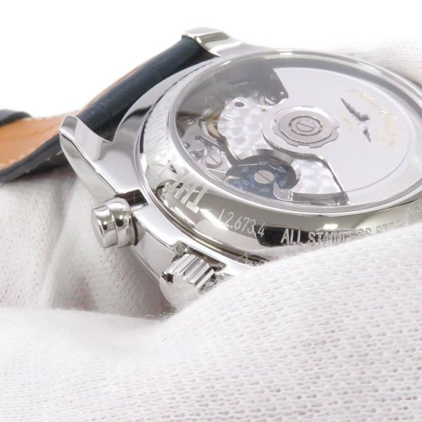 ロンジン マスターコレクション クロノグラフ ムーンフェイズ L2.673.4.92.0 ブルー文字盤