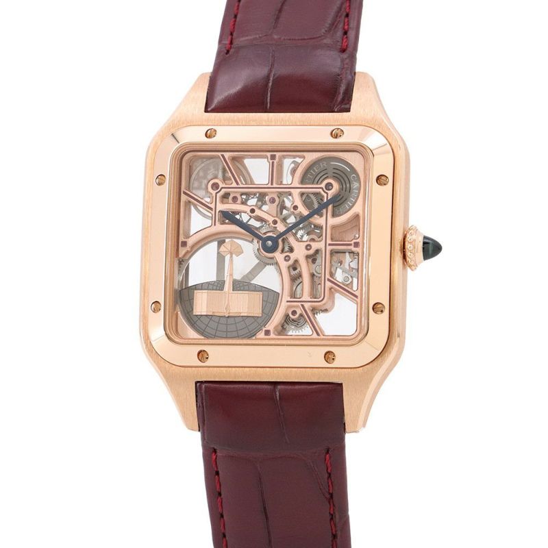 カルティエ サントス デュモンスケルトン LM WHSA0030 Cartier 腕時計 スケルトン文字盤