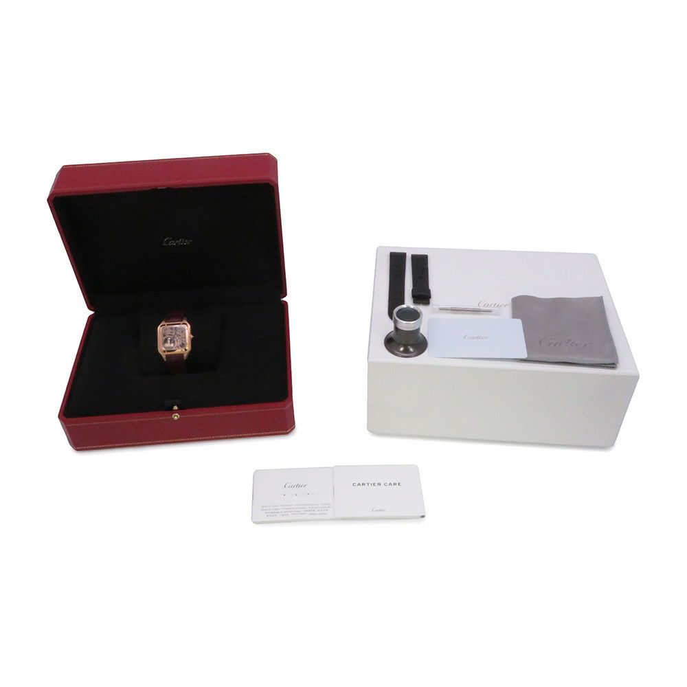 カルティエ サントス デュモンスケルトン LM WHSA0030 Cartier 腕時計 スケルトン文字盤