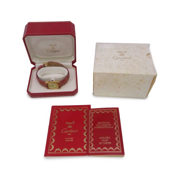カルティエ マストタンク SM W1003153 Cartier 腕時計 アイボリー文字盤