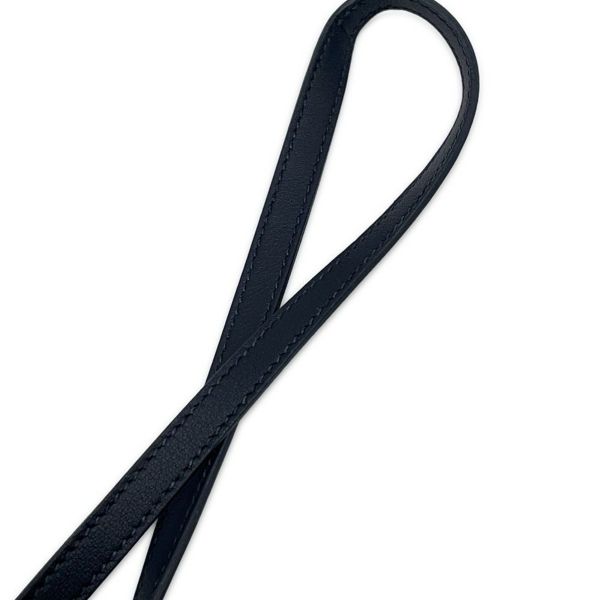 エルメス ネックストラップ オ・クール・デュ・フォーブル ブラック/ゴールド金具 スイフト W刻印 アクセサリー 黒