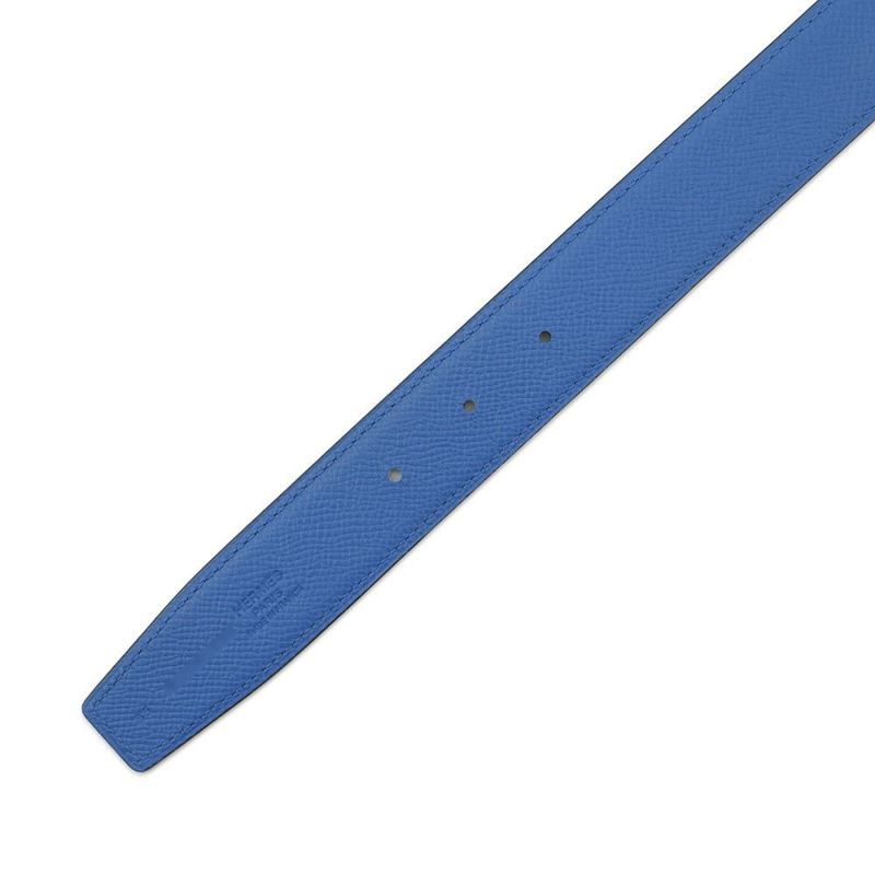 エルメス べルト コンスタンス リバーシブル ブルーサフィール/ブルーフランス/シルバー金具 エプソン B刻印 サイズ85 メンズ