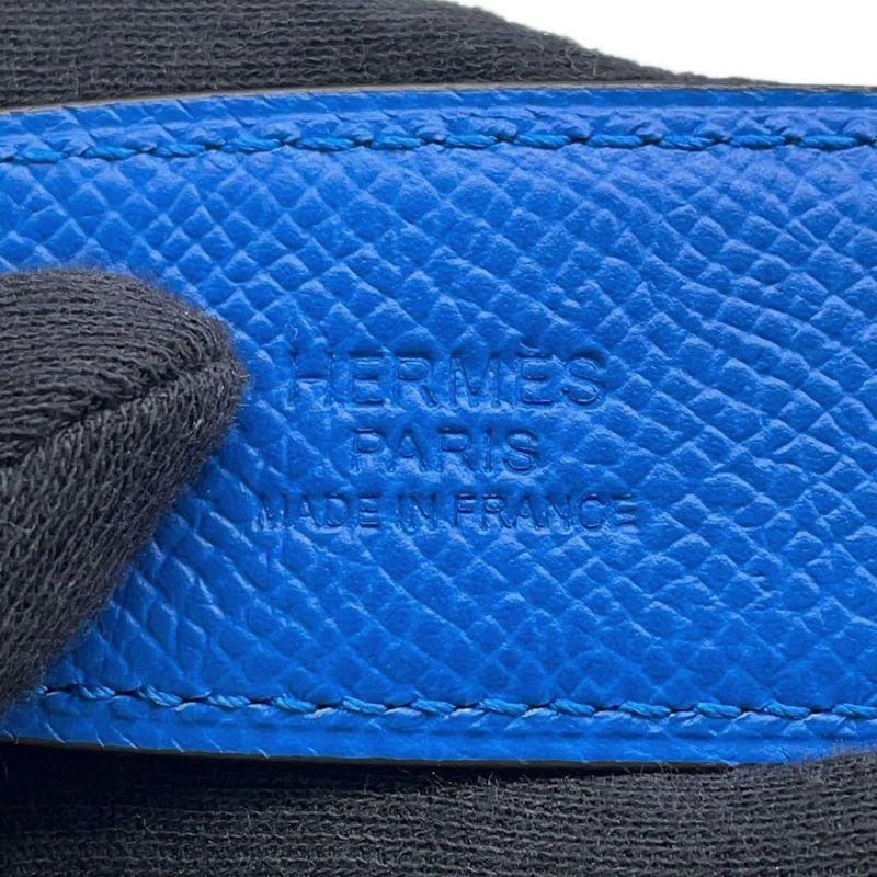 エルメス べルト コンスタンス リバーシブル ブルーサフィール/ブルーフランス/シルバー金具 エプソン B刻印 サイズ85 メンズ