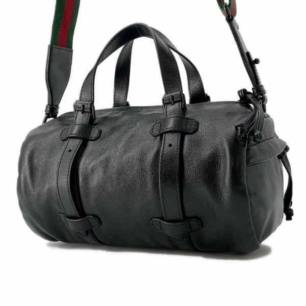 グッチ ハンドバッグ ダブルG スモール ダッフル レザー 725701 GUCCI 2wayショルダーバッグ 黒