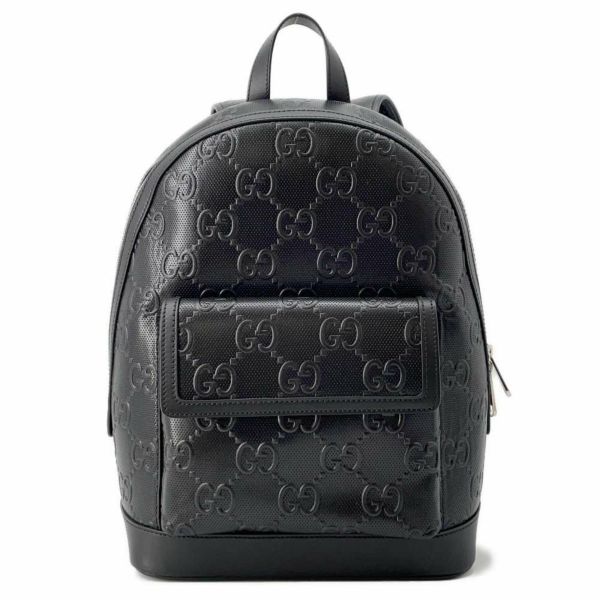 グッチ リュック GGエンボス バックパック レザー 658579 GUCCI バッグ 黒