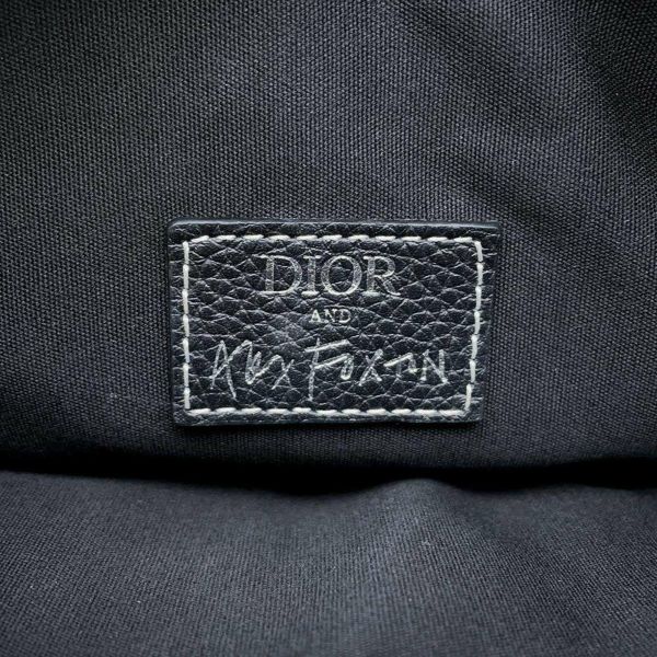 クリスチャン・ディオール ボディバッグ アレックスフォックストンコラボ サドル レザー Christian Dior 黒