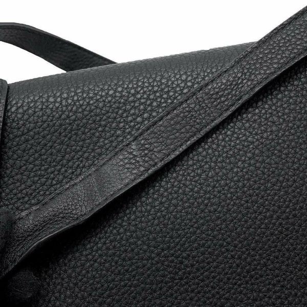 ボッテガヴェネタ ショルダーバッグ マウント エンベロープ レザー 667398 BOTTEGA VENETA 黒