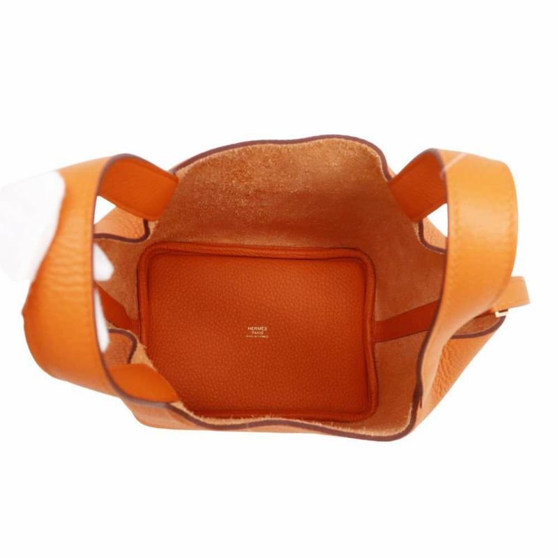 エルメス ハンドバッグ ピコタンロックPM オレンジミニアン/ゴールド金具 トリヨンクレマンス B刻印