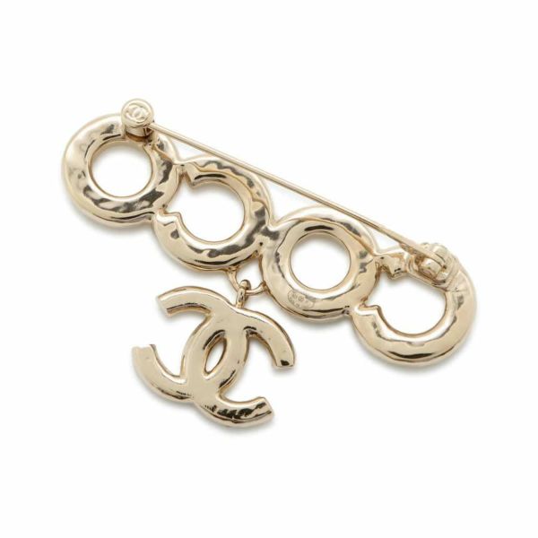 シャネル ブローチ ココマーク COCO ロゴ メタル フェイクパール CHANEL アクセサリー