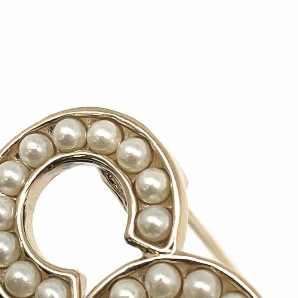 シャネル ブローチ ココマーク COCO ロゴ メタル フェイクパール CHANEL アクセサリー