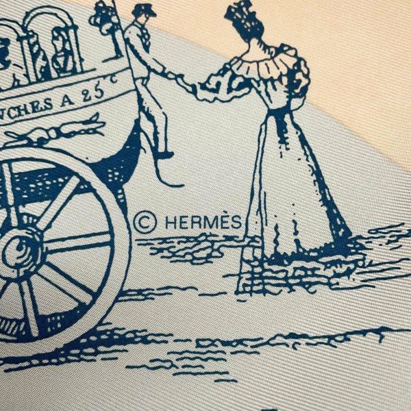 エルメス ストール カレ140 カレジェアン オムニバスと白い貴婦人のゲーム HERMES シルク 2024春夏