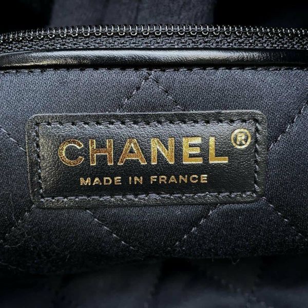 シャネル ハンドバッグ シャネル22 シャイニーカーフレザー AS3261 CHANEL バッグ ショルダーバッグ 黒