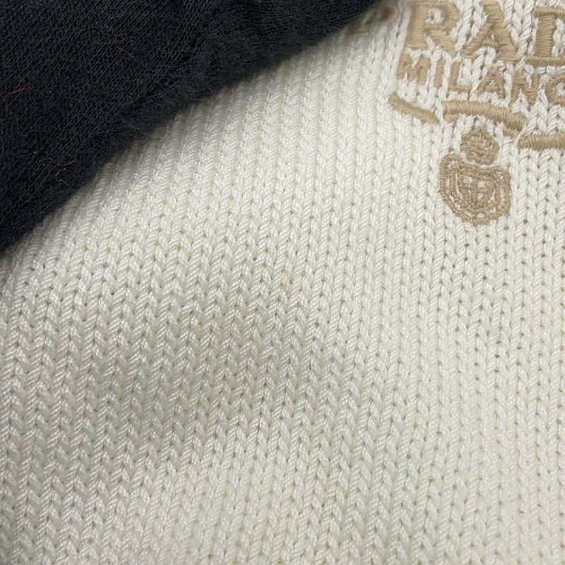 プラダ カーディガン クロップド コットン レディースサイズ36 P25I04 PRADA 白