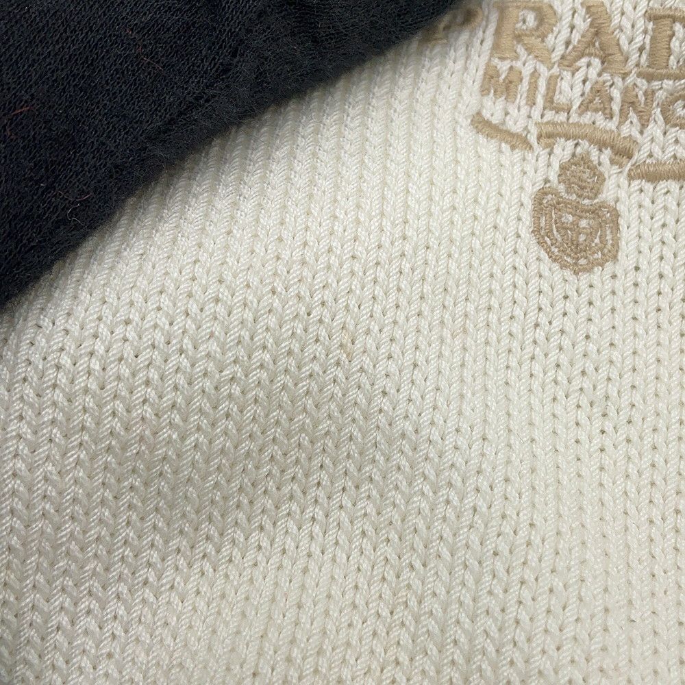 プラダ カーディガン クロップド コットン レディースサイズ36 P25I04 PRADA 白