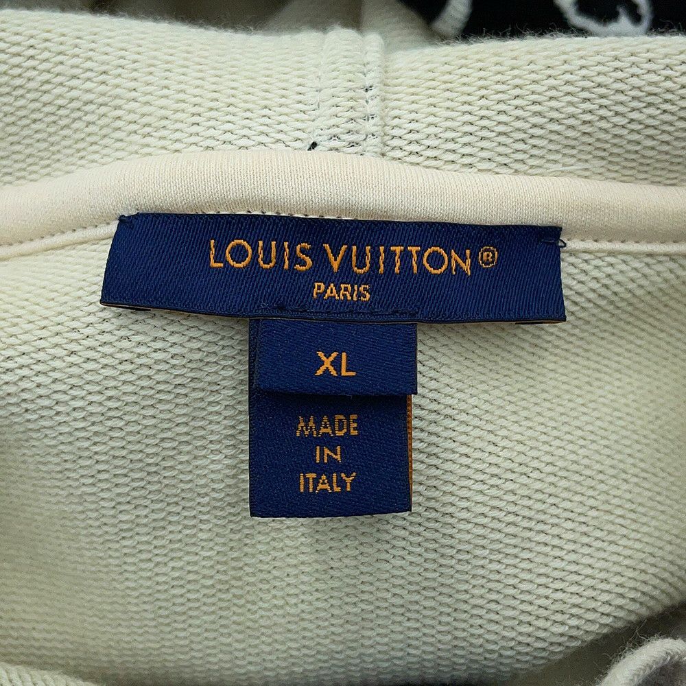 ルイヴィトン パーカー モノグラム ベロア コットン100% レディースXL LOUIS VUITTON ヴィトン 黒