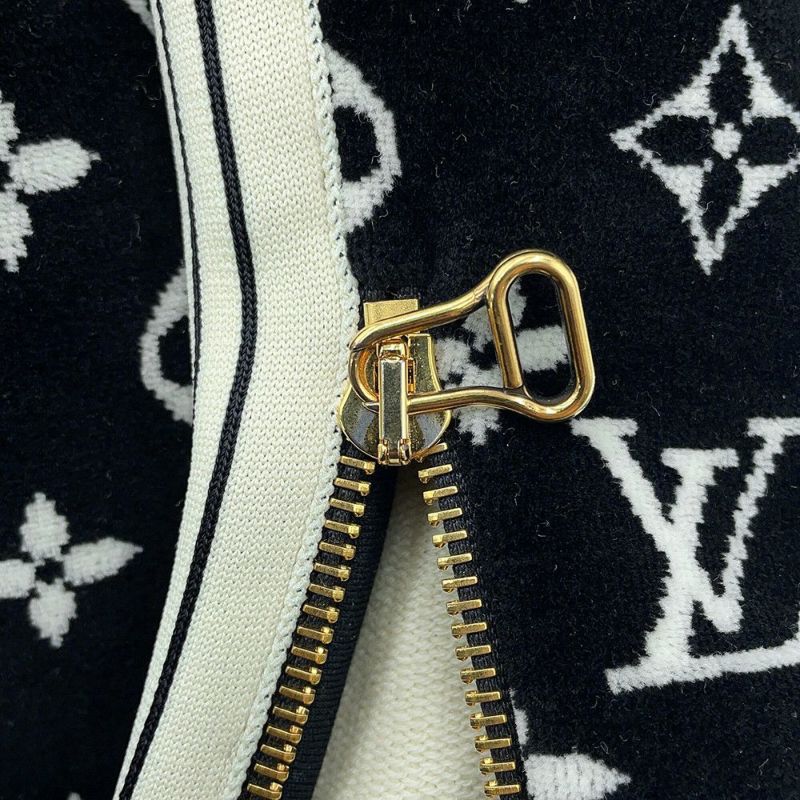 ルイヴィトン ボトムス モノグラム ベロアパンツ コットン レディースサイズXL LOUIS VUITTON ヴィトン 黒