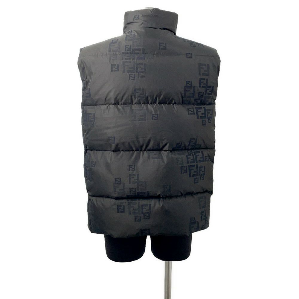 フェンディ ダウンベスト ズッカ メンズサイズ52 FAA694 FENDI アウター 黒