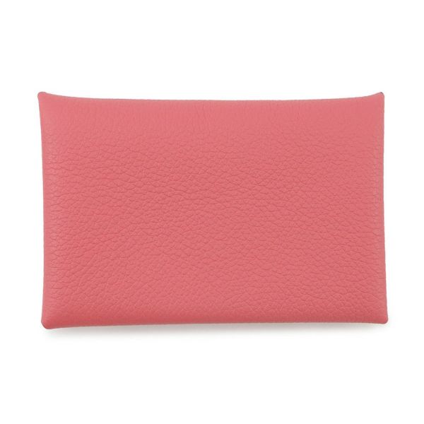 エルメス カードケース カルヴィ ローズアザレ エバーカラー K刻印 HERMES 名刺入れ