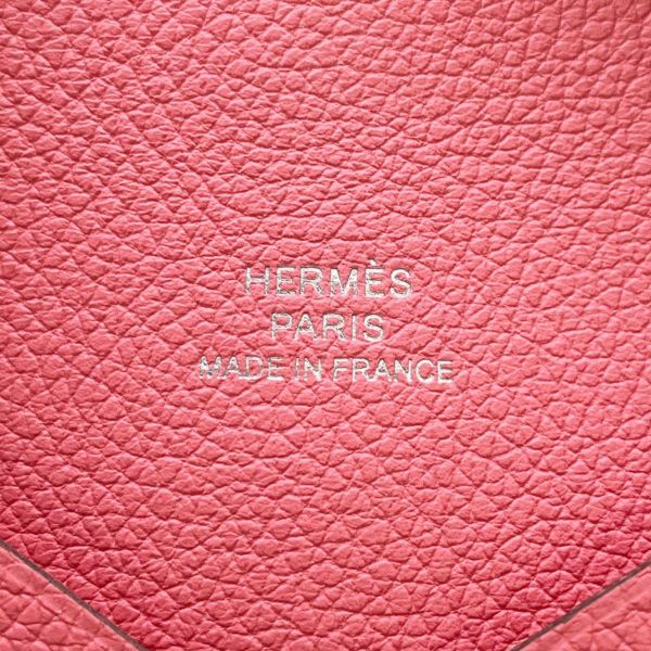 エルメス カードケース カルヴィ ローズアザレ エバーカラー K刻印 HERMES 名刺入れ
