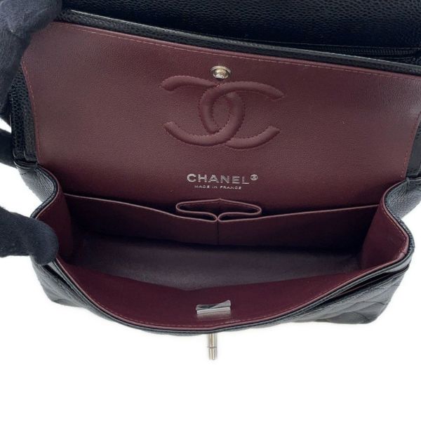 シャネル チェーンショルダーバッグ マトラッセ23 ココマーク ダブルチェーン キャビアスキン A01113 CHANEL 黒