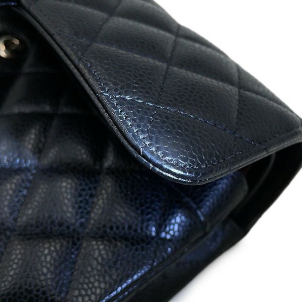 シャネル チェーンショルダーバッグ マトラッセ23 ココマーク ダブルチェーン キャビアスキン A01113 CHANEL 黒