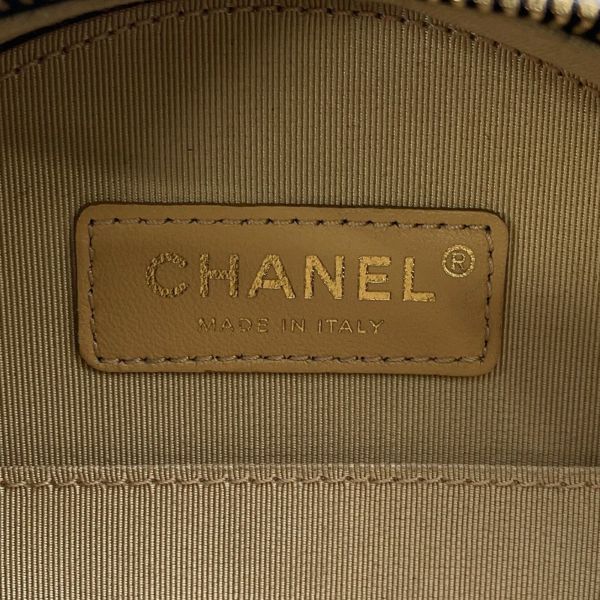 シャネル チェーンショルダーバッグ ラウンド レザー A91946 CHANEL バッグ 黒