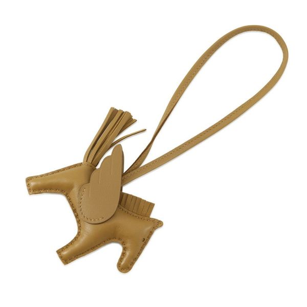 エルメス バッグチャーム ロデオPM ペガサス セサミ ラムスキン B刻印 HERMES チャーム