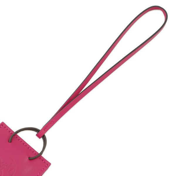 エルメス バッグチャーム ショッパー サックオランジュ ローズメキシコ ラムスキン Y刻印 HERMES 2020年秋冬限定