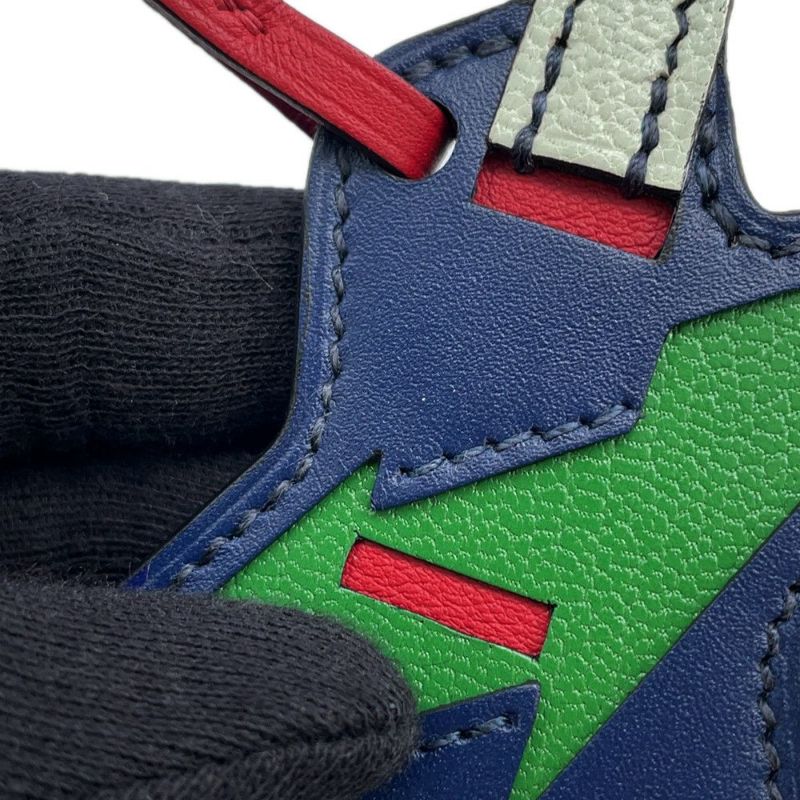 エルメス ロックチャーム ブルーサフィール/バンブー/ヴェールフィズ/ルージュピマン/シルバー金具 タデラクト/タデラクト/シャムキラ B刻印