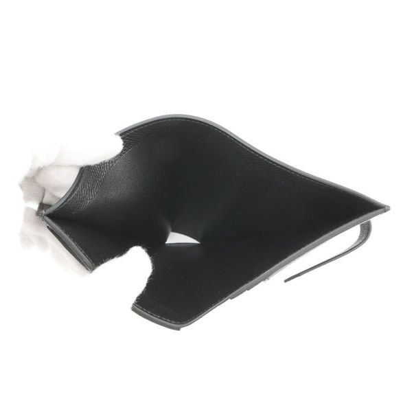 エルメス 二つ折り財布 ベアンコンパクト ブラック/ブラック金具 エプソン B刻印 財布 黒