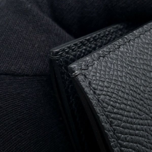 エルメス 二つ折り財布 ベアンコンパクト ブラック/ブラック金具 エプソン B刻印 財布 黒
